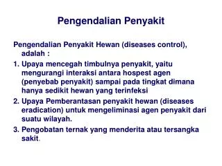 pengendalian penyakit