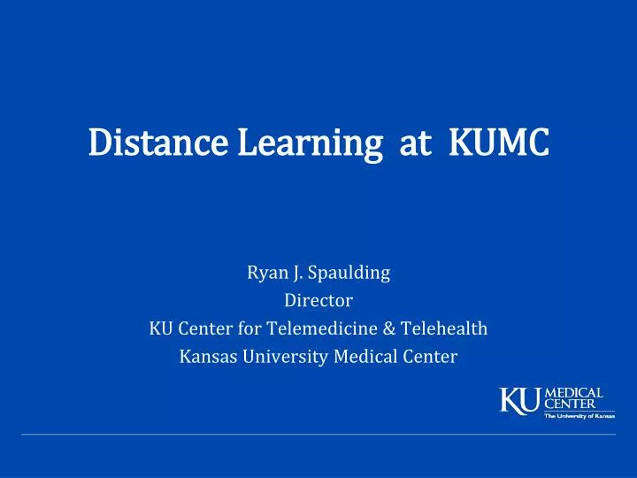 distance learning at kumc