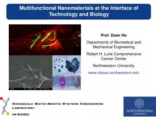 Multifunctional Nanomaterials at the Interface of Technology and Biology
