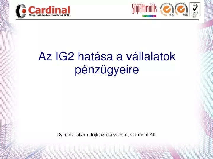 gyimesi istv n fejleszt si vezet cardinal kft