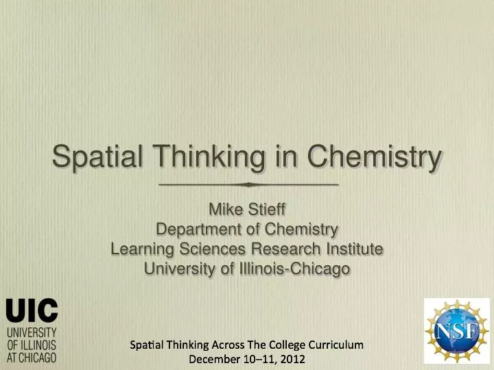 spatial thinking in chemistry