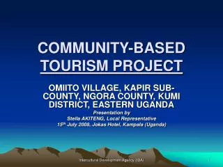 COMMUNITY-BASED TOURISM PROJECT