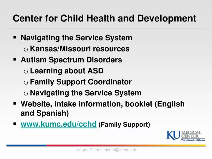 center for child health and development