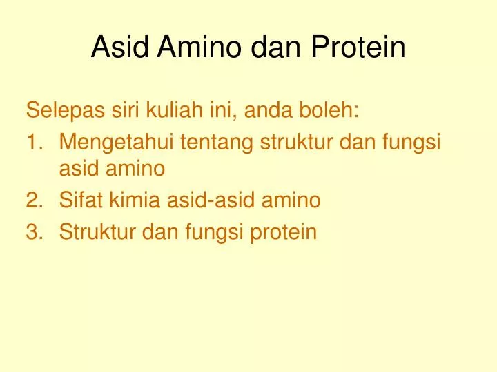 asid amino dan protein
