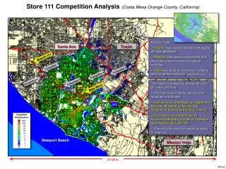 Store 111 Competition Analysis (Costa Mesa Orange County, California)
