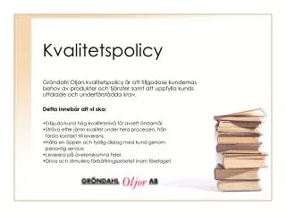 kvalitetspolicy