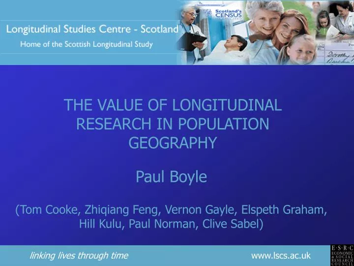 the value of longitudinal research in population geography