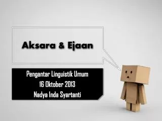 aksara ejaan