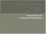 Navigating the Thesis Template : Shortcut keys - slide 1