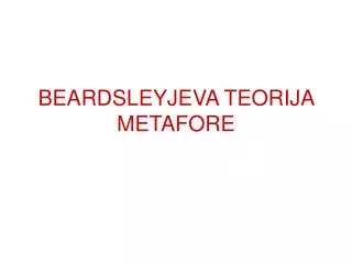 beardsleyjeva teorija metafore