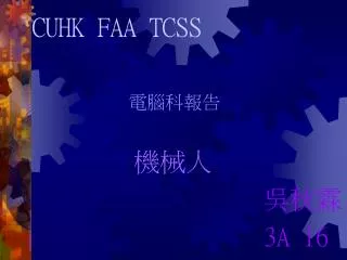 cuhk faa tcss