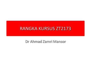 rangka kursus zt2173