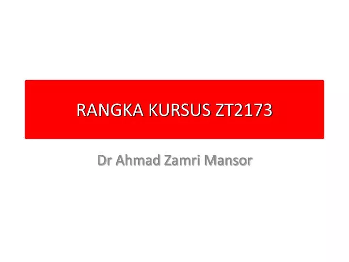 rangka kursus zt2173