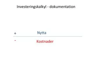 investeringskalkyl dokumentation