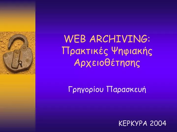 web archiving