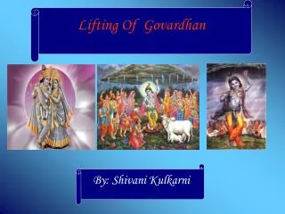 Lifting Of Govardhan