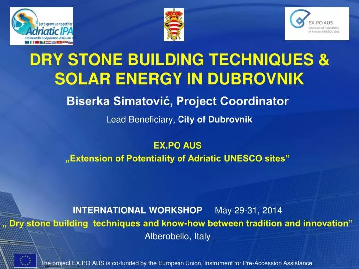 dry stone building techniques solar energy in dubrovnik