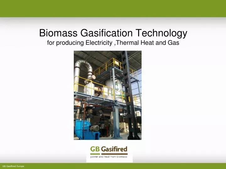 biomass gasification technology for producing electricity thermal heat and gas