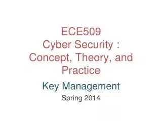 ece509 cyber security concept theory and practice