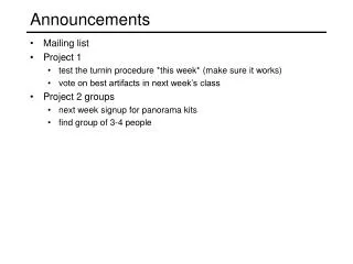 announcements