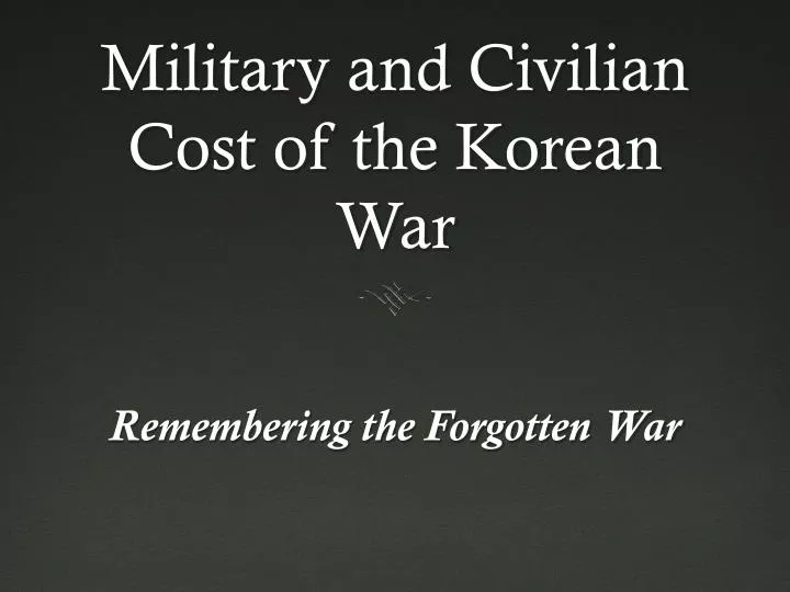 military and civilian cost of the korean war