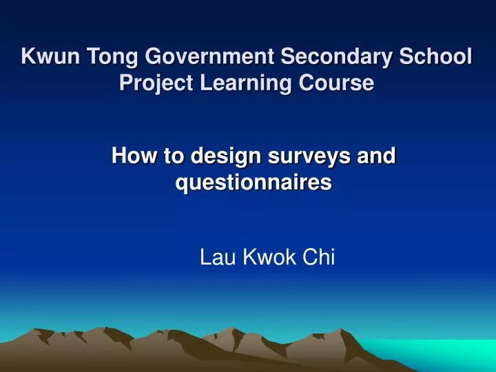 kwun tong government secondary school project learning course