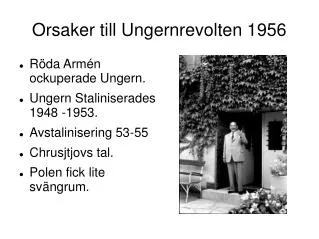 orsaker till ungernrevolten 1956
