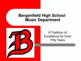Bergenfield High School	 Music Department