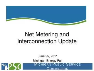 Net Metering and Interconnection Update