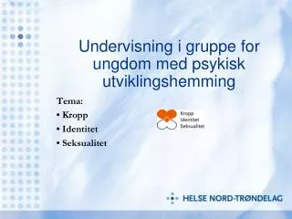 undervisning i gruppe for ungdom med psykisk utviklingshemming