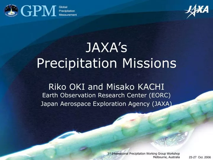 jaxa s precipitation missions
