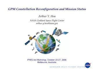 GPM Constellation Reconfiguration and Mission Status