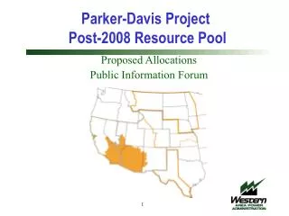 Parker-Davis Project Post-2008 Resource Pool
