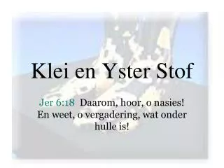 klei en yster stof