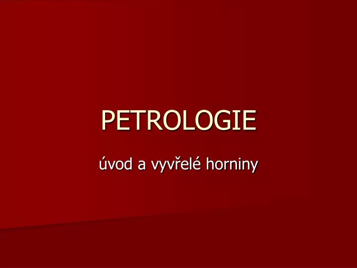 petrologie
