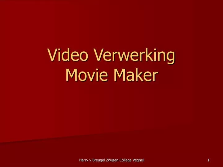 video verwerking movie maker