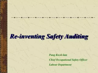 Re-inventing Safety Auditing