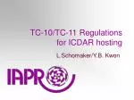 ICDAR Hosting Regulations: Ensuring Success and Continuity - slide 1