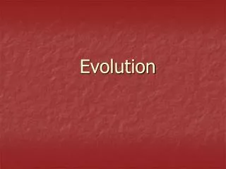 evolution