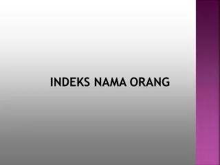 INDEKS NAMA ORANG