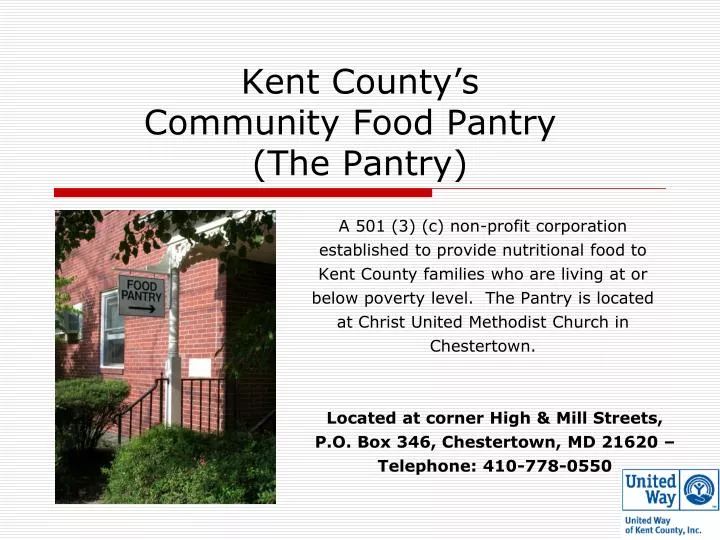 kent county s community food pantry the pantry