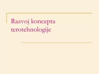 Razvoj koncepta terotehnologije