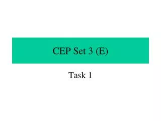 CEP Set 3 (E)
