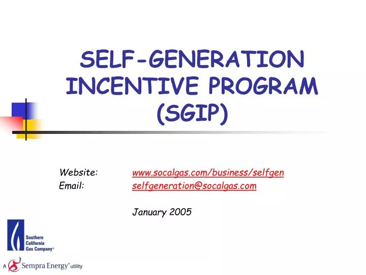 self generation incentive program sgip