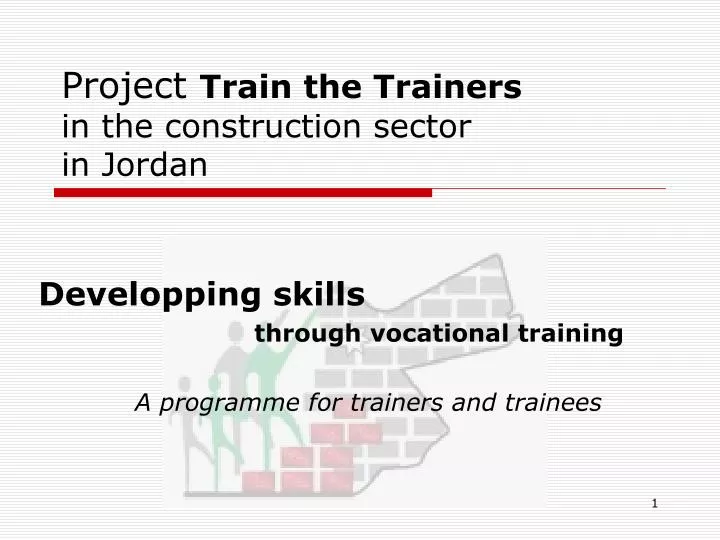 project train the trainers in the construction sector in jordan