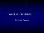 Week 2 The Planets