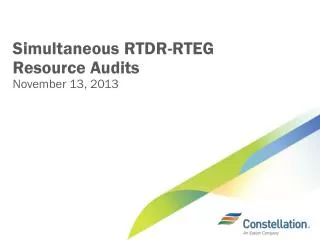 Simultaneous RTDR-RTEG Resource Audits