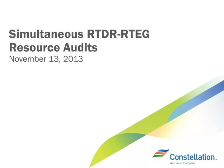 simultaneous rtdr rteg resource audits
