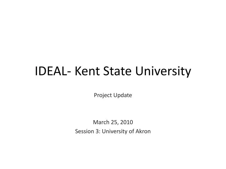 ideal kent state university