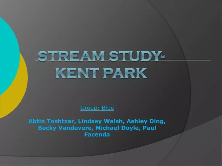 stream study kent park